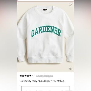 J. Crew. University terry "Gardener" sweatshirt
XXS